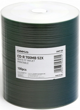 Omega CD-R White FF Ink Printable 100*Spindle